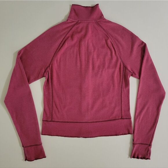 Abercrombie and Fitch Women's Maroon Full-zip Long Sleeve Jacket - Picture 10 of 10